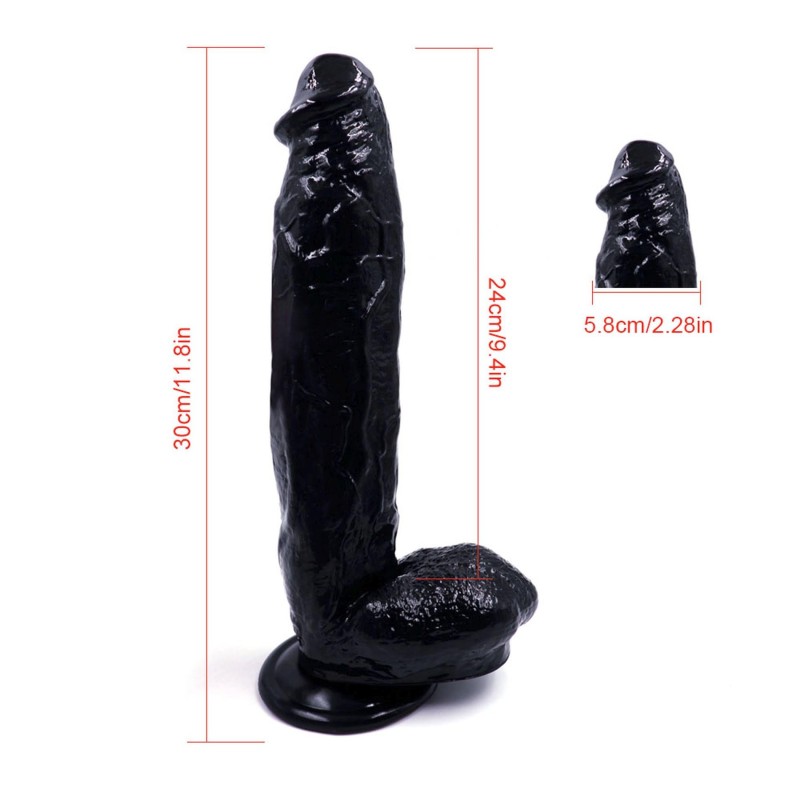 Gruby duży realistyczny penis dildo członek 30cm